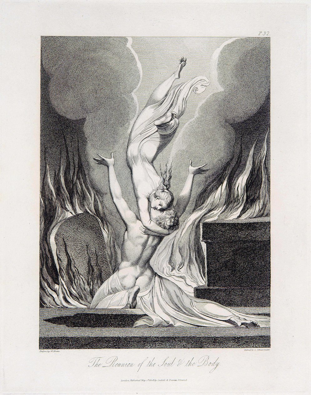 The Reunion of the Soul & the Body (Bentley 435-12) by William Blake