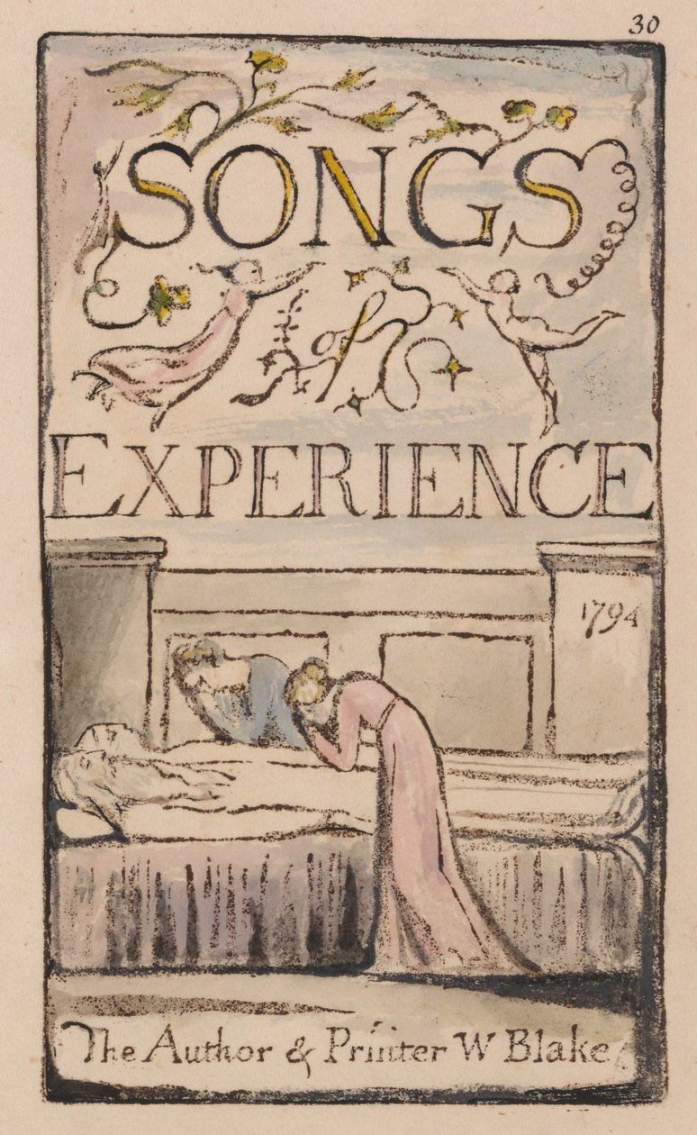 Songs of Innocence and of Experience, Plate 30, Experience Title Page (Bentley 29) by William Blake