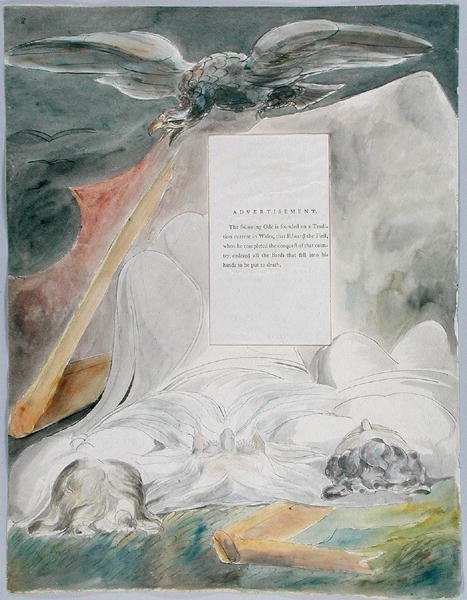 The Bard, Design 54 from The Poems of Thomas Gray by William Blake