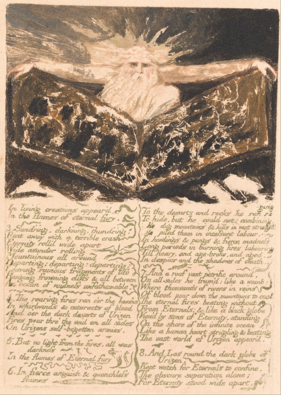 The First Book of Urizen, Plate 6, In living creations appeared . . . . (Bentley 5) by William Blake