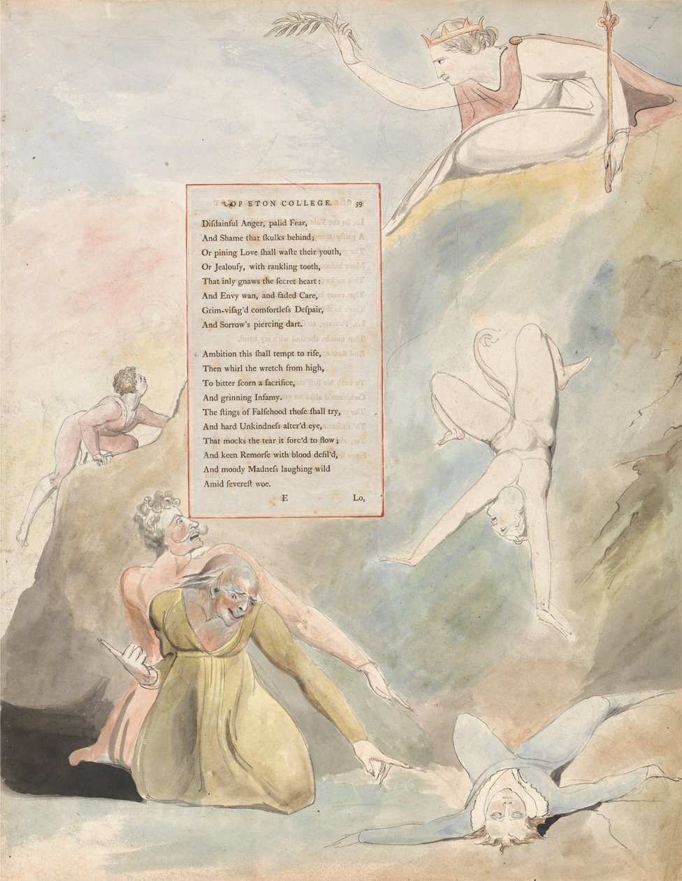 The Poems of Thomas Gray, Design 19, Ode on a Distant Prospect of Eton College by William Blake