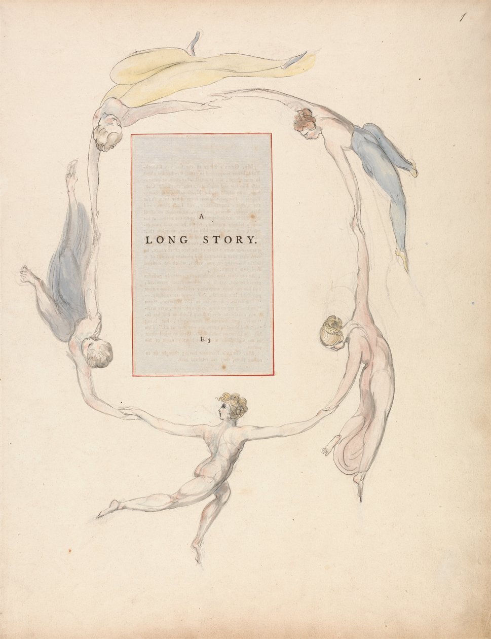The Poems of Thomas Gray, Design 23, A Long Story by William Blake