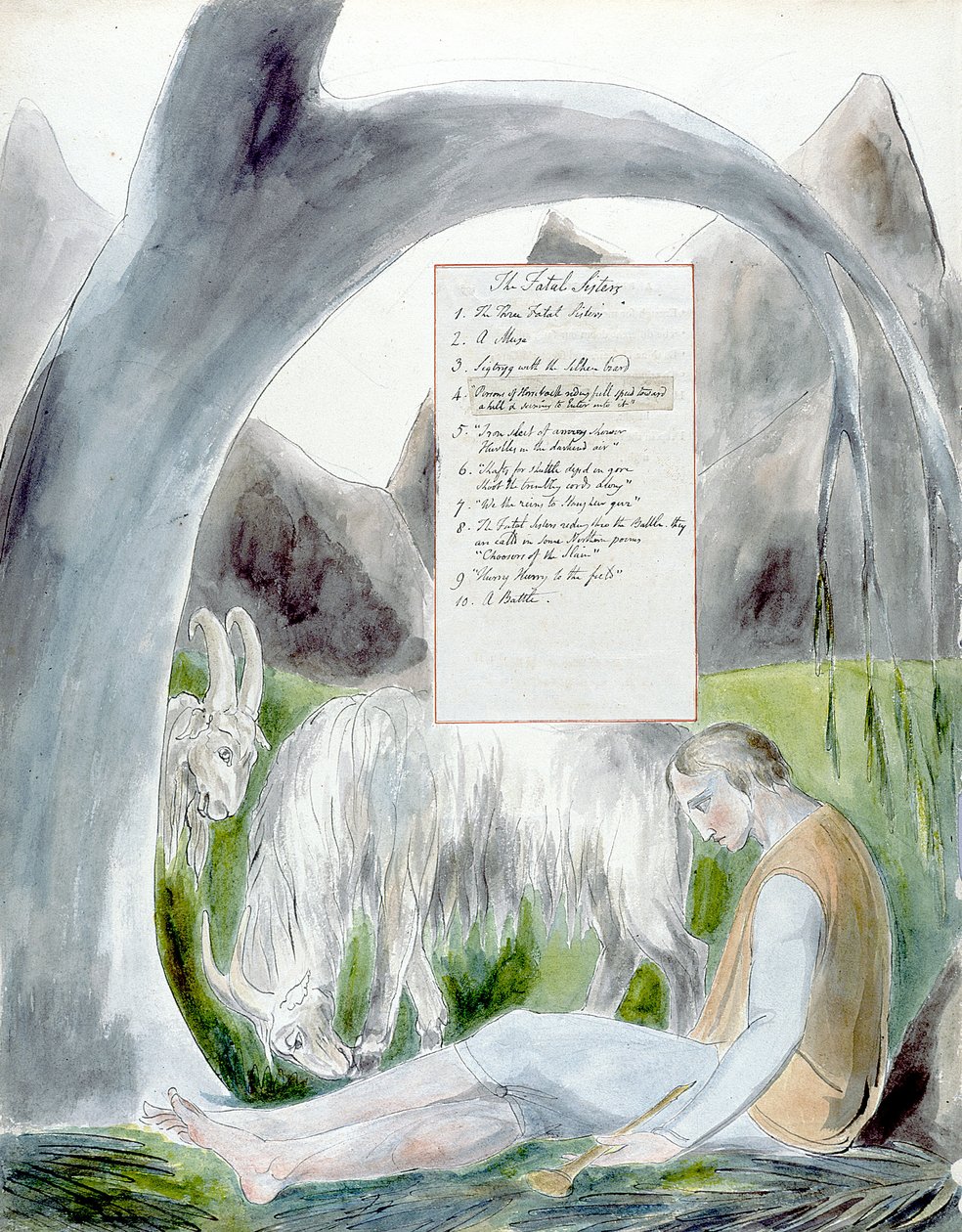 The Poems of Thomas Gray, Design 66, The Bard 14 by William Blake