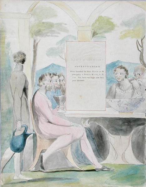 The Triumphs of Owen, design 88 from The Poems of Thomas Gray, 1797-98 by William Blake