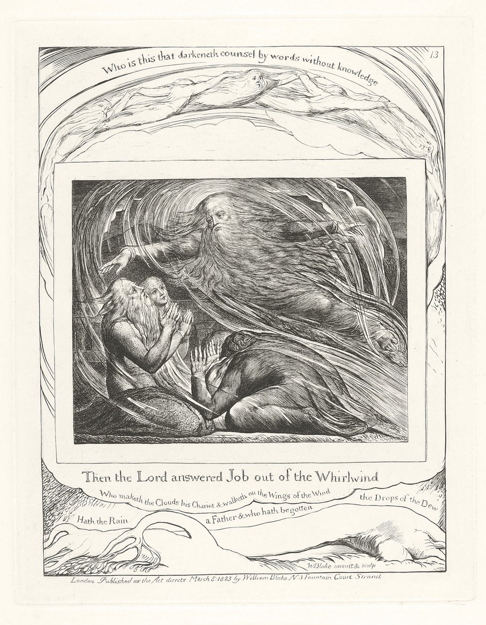 Then the Lord Answered Job Out of the Whirlwind by William Blake