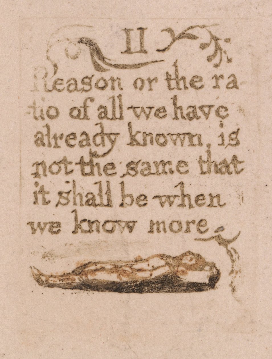 There Is No Natural Religion, Plate 11, II Reason or the ratio (Bentley b4) by William Blake