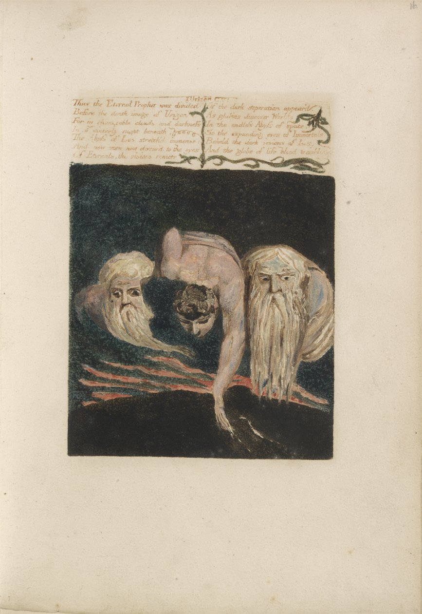 Thus the Eternal Prophet was divided..., plate 20 from The First Book of Urizen, 1794 by William Blake