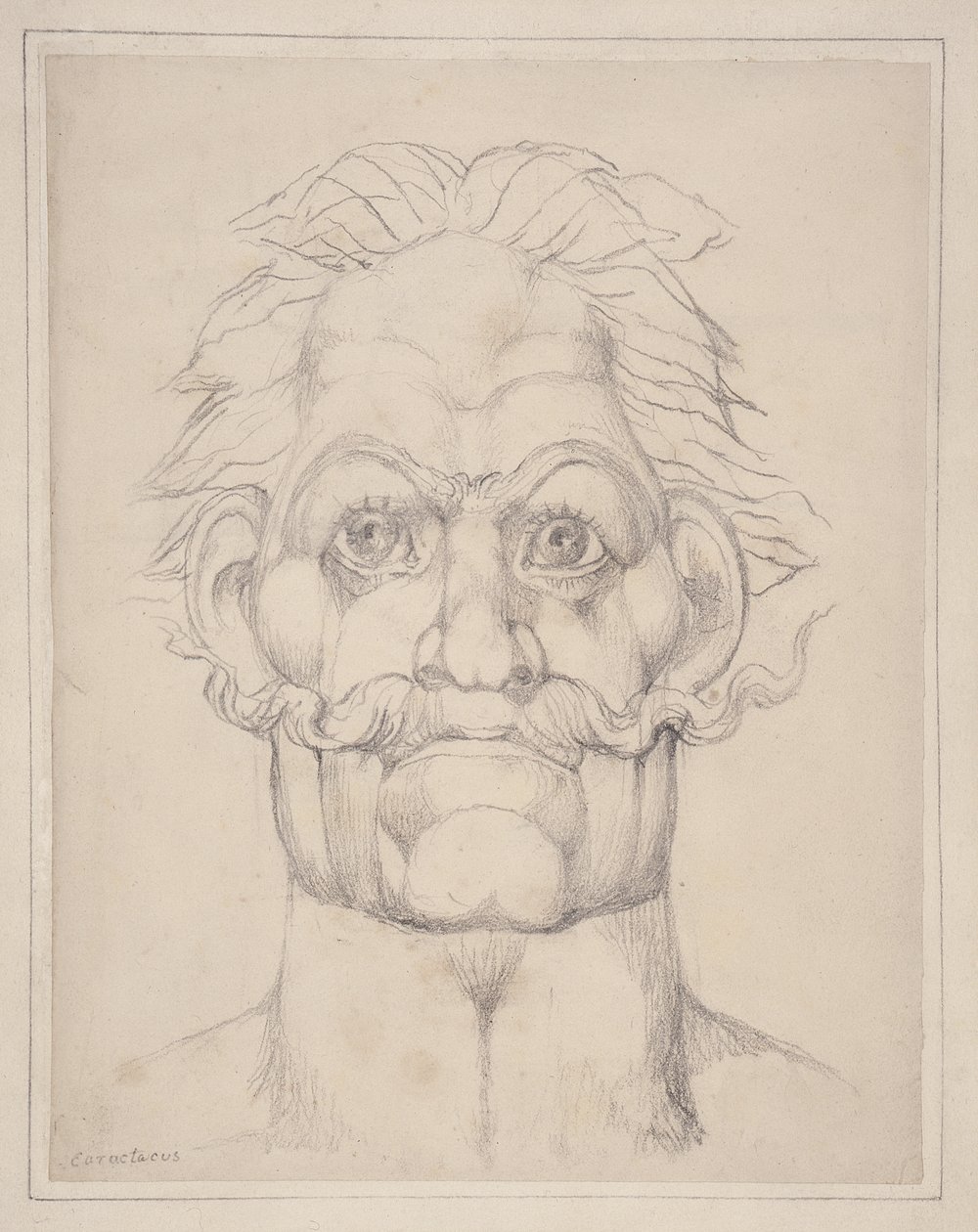 Visionary Head of Caractacus by William Blake