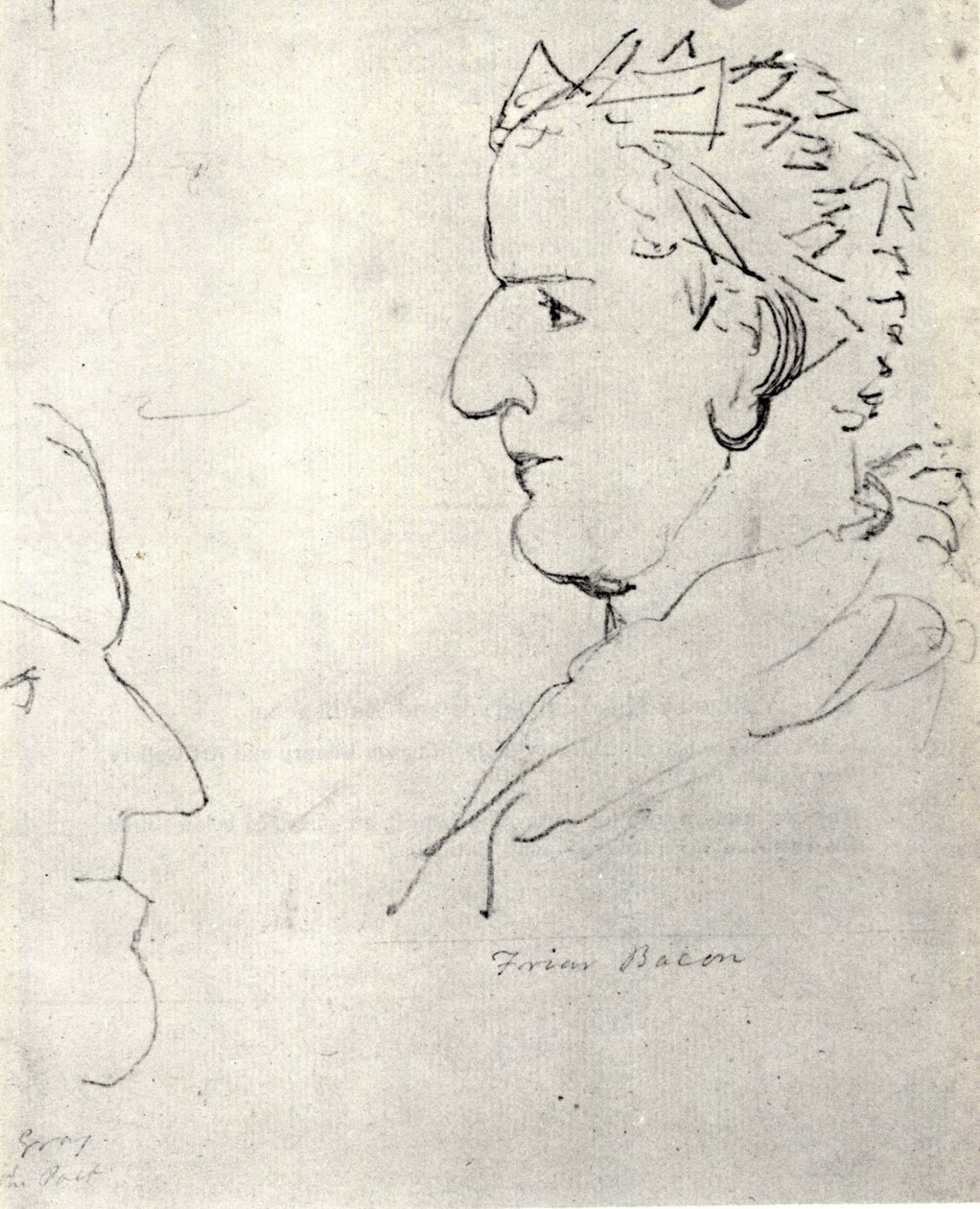 Visionary Heads of Friar Roger Bacon and Poet Gray by William Blake