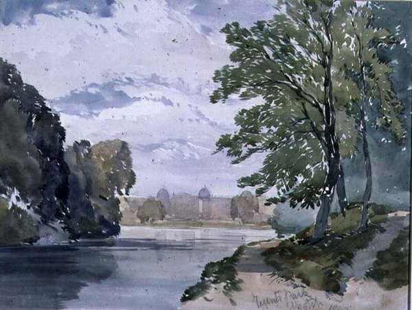 View in Regents Park, 1842 by William Callow