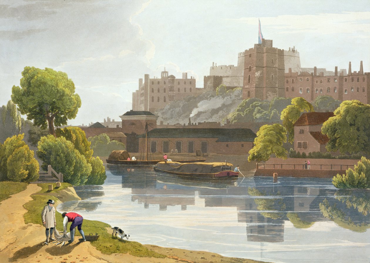 Windsor Castle, from a Compilation of Views of Windsor, Eton and Virginia Water, c.1827-30 by William Daniell