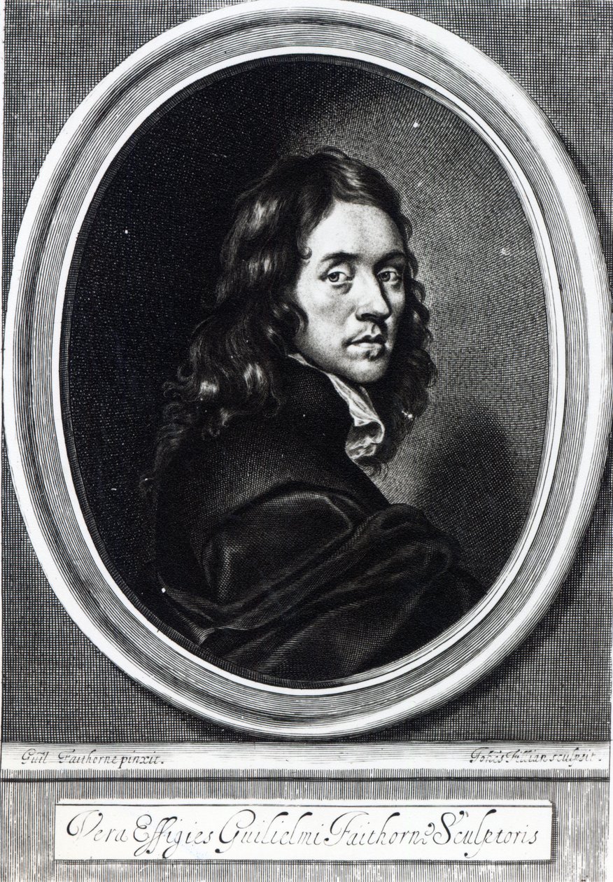 Self Portrait, engraved by John Fillian, c.1658-70 by William Faithorne