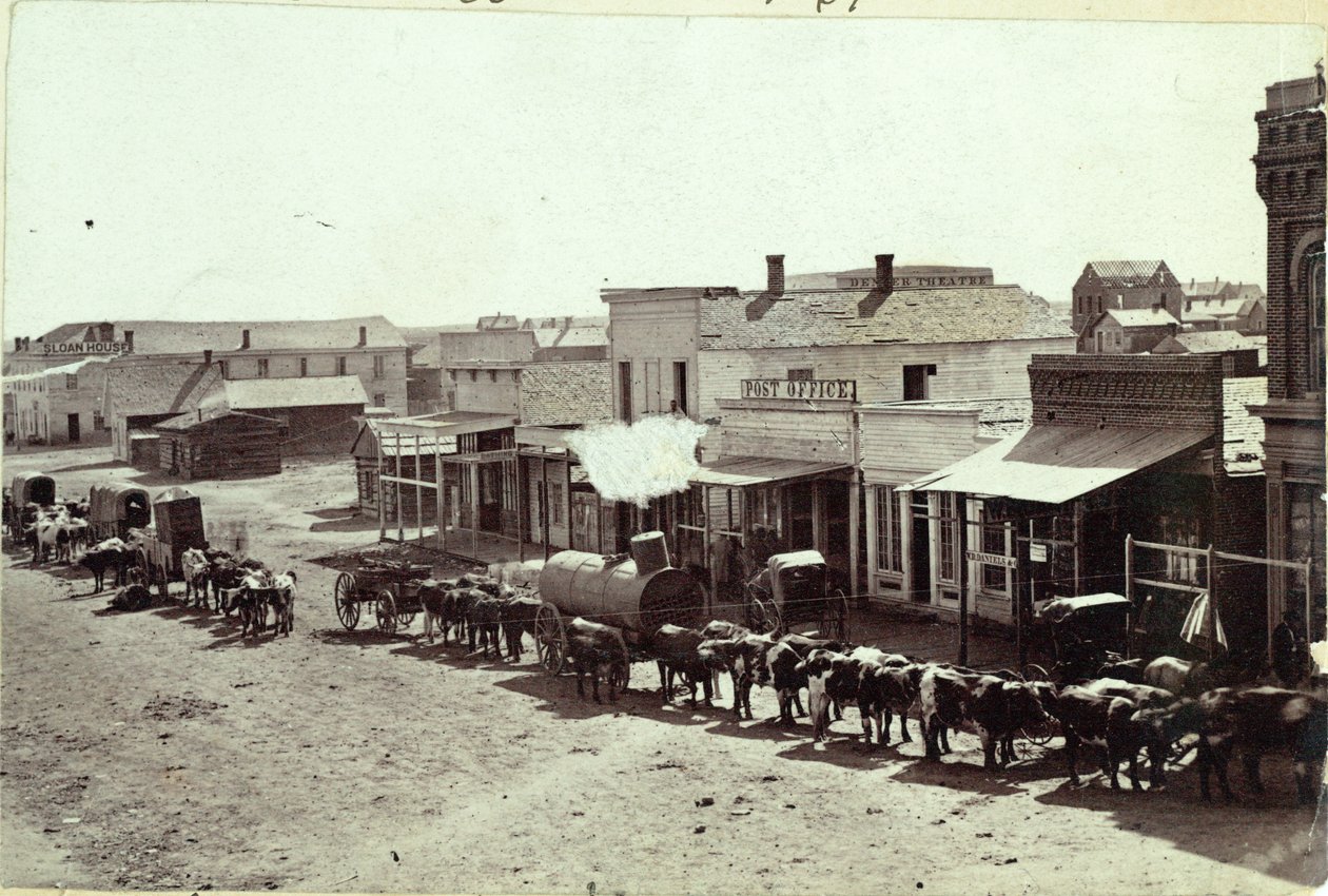Larimer St, Denver, Colorado, 1862 by William Gunnison Chamberlain