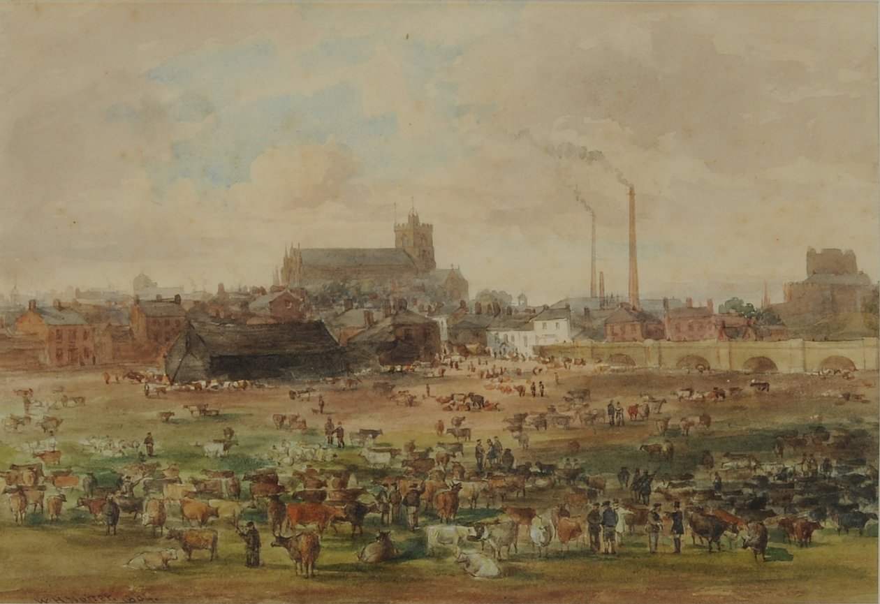 The Sands, Carlisle - The Cattle Market by William Henry Nutter