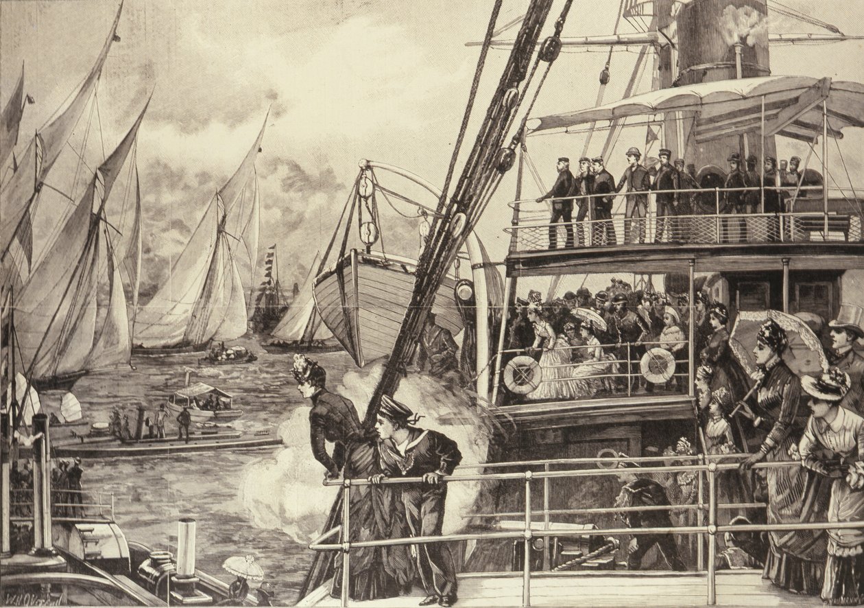 The Prince of Wales Starting the Jubilee Yacht Race by William Heysham after Overend