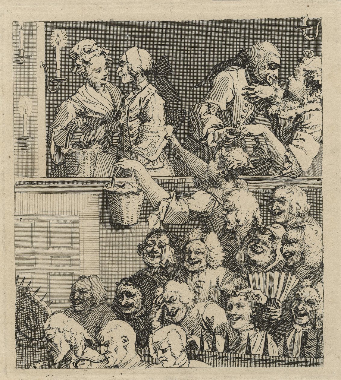 The Laughing Audience (or A Pleased Audience) by William Hogarth
