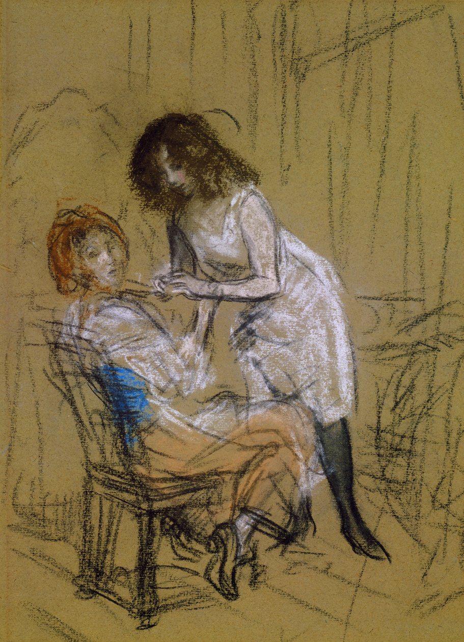 Two Women in a Bedroom by William James Glackens