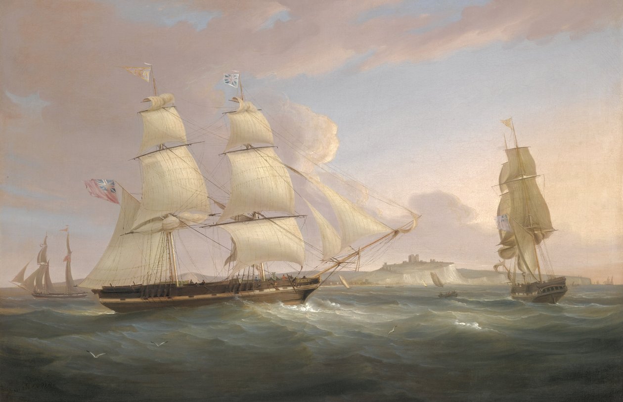 The Merchant Snow Peru off Dover by William John Huggins
