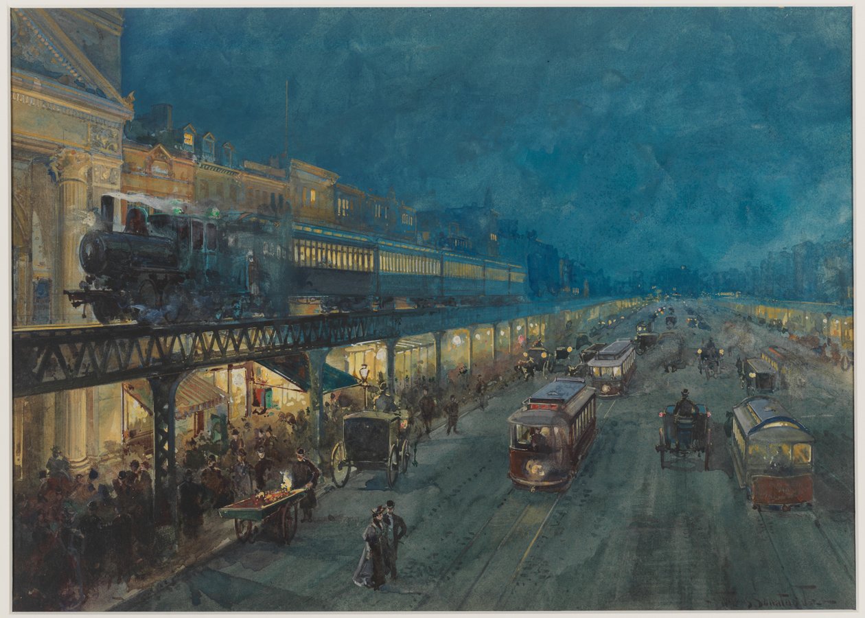 The Bowery at Night, 1895 by William Louis Jnr. Sonntag
