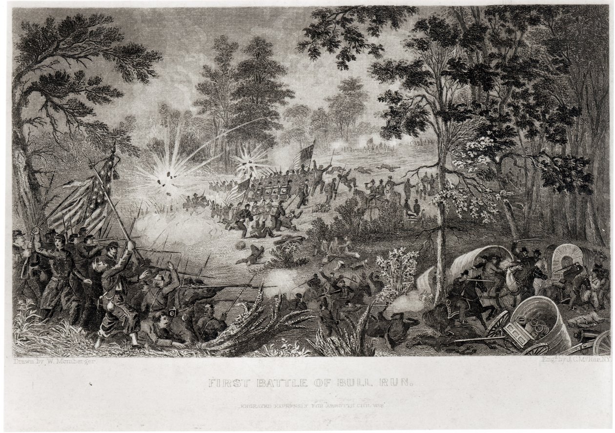The First Battle of Bull Run, 21st July 1861, engraved by J.C. McRae by William Momberger
