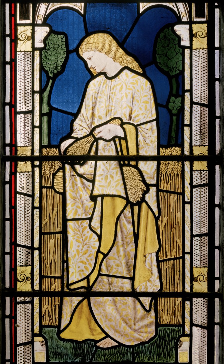 Ruth Amid the Alien Corn, Church of St Edward the Confessor, Cheddleton, 1868 by William Morris