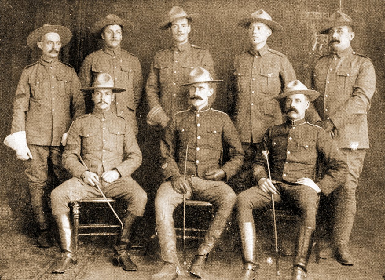 A group of volunteers in the North West Mounted Police, Montreal, Canada by William Notman