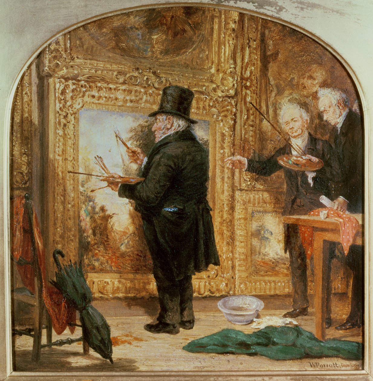 J. M. W. Turner at the Royal Academy, Varnishing Day by William Parrott
