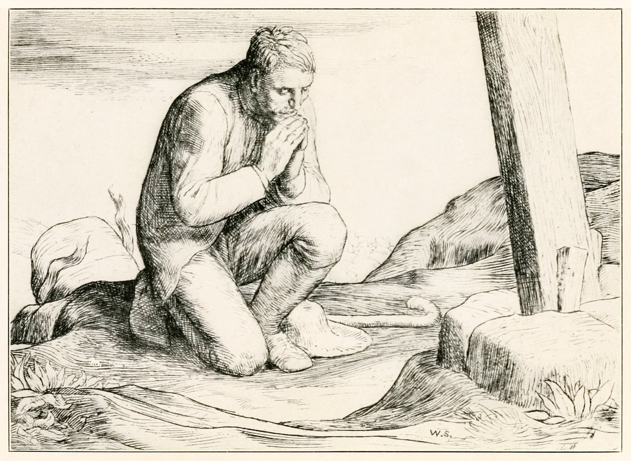 Christian loses his burden from The Pilgrim