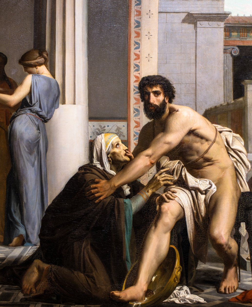 Odysseus recognized by his nurse on his return from Troy by William Adolphe Bouguereau
