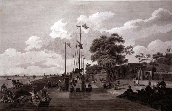 View of the Lake Pao-Yng where it is Separated from the Grand Canal by an Embankment of Earth by William (after) Alexander