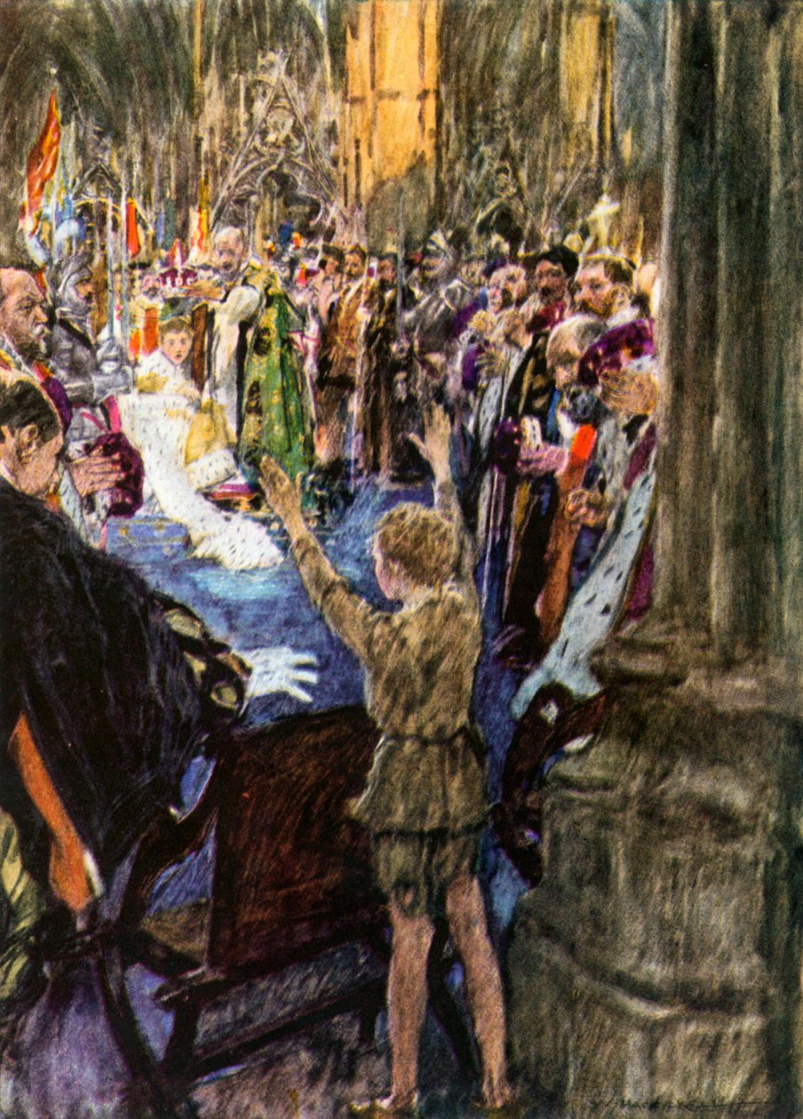"I Forbid You to Set the Crown of England Upon That Forfeited Head. I Am the King" by William (after) Hatherell