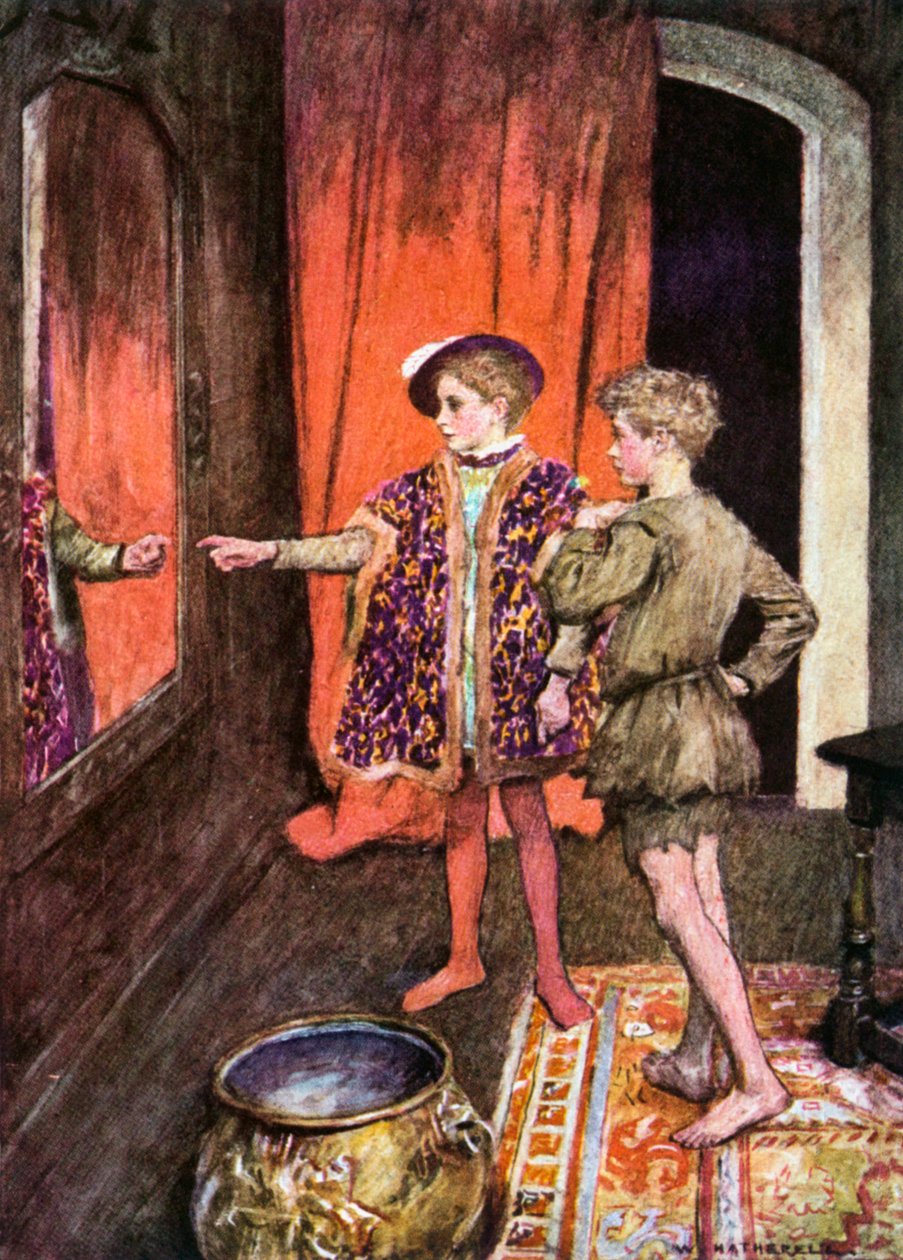 "The Two Went and Stood Side by Side Before a Great Mirror" by William (after) Hatherell