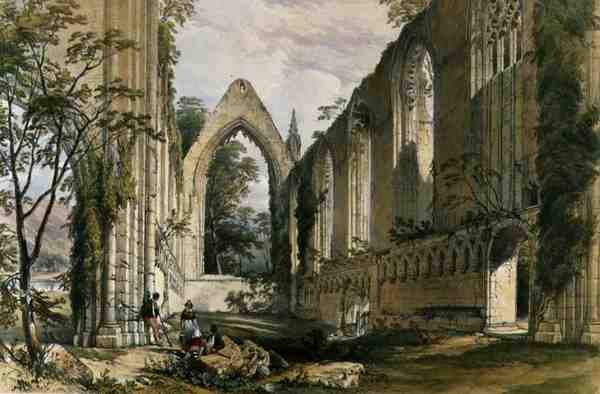 Bolton Abbey, interior of the Choir, from 
