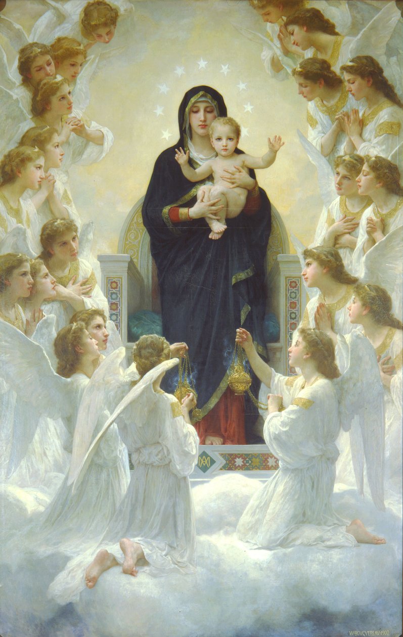The Queen of the Angels or The Virgin with Angels by William Adolphe Bouguereau