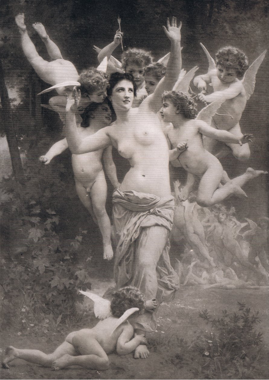 A Nest of Cupids, Bibbys Annual by William Adolphe after Bouguereau