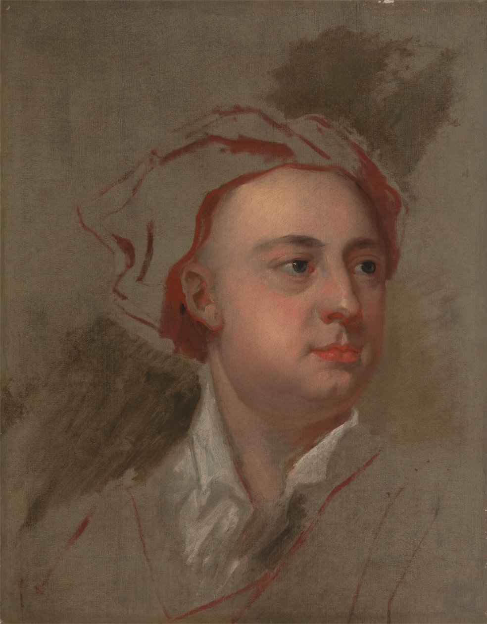 An Unfinished Study of the Head of James Thomson by William Aikman