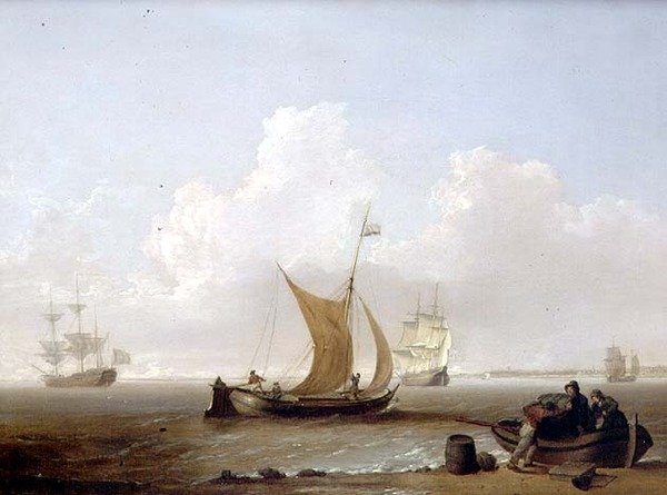 A Dutch Kaag and Other Dutch Shipping off the Coast of Holland by William Anderson