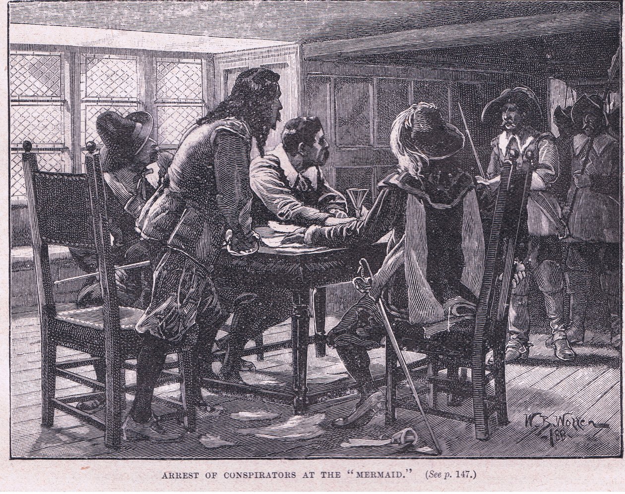Arrest of the Conspirators at the Mermaid AD 1658 by William Barnes Wollen