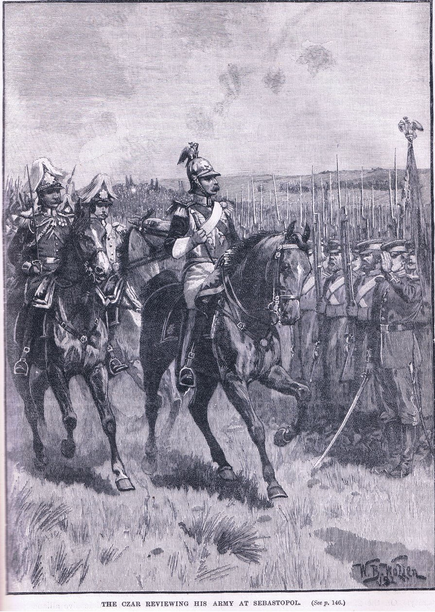 The Czar Reviewing His Army at Sebastopol 1856 AD by William Barnes Wollen