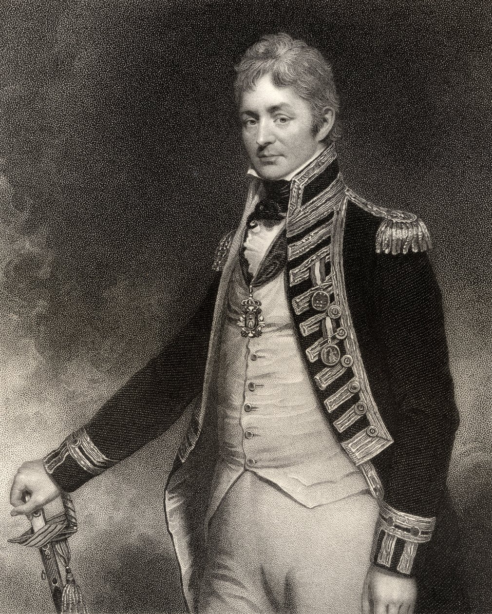 Sir Thomas Troubridge, 1st Baronet, engraved by W. Holl, from 