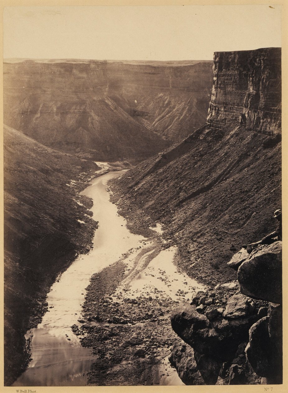 Grand Canyon, Colorado River, Near Paria Creek, Looking West by William Bell