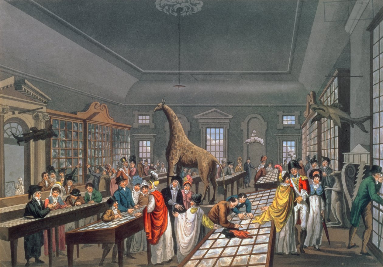Interior of the Egyptian Hall, Piccadilly, Etched by the Artist, c.1815-25 by William Benjamin Sarsfield Taylor