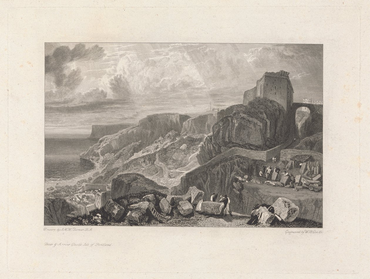 Bow and Arrow Castle, Isle of Portland by William Bernard Cooke