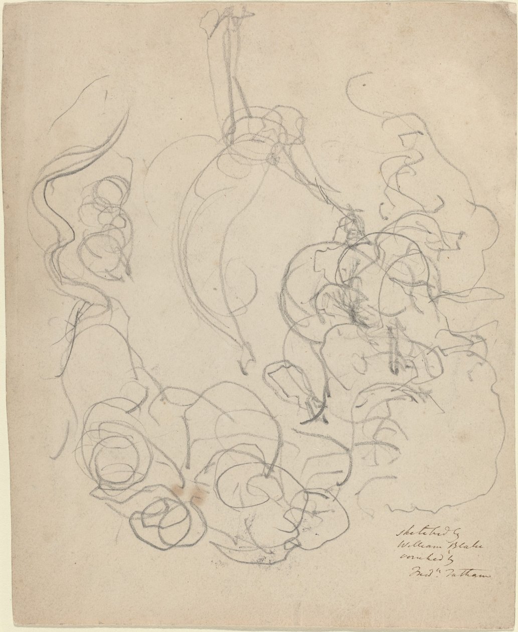 A Figure Ascending in a Glory of Clouds by William Blake