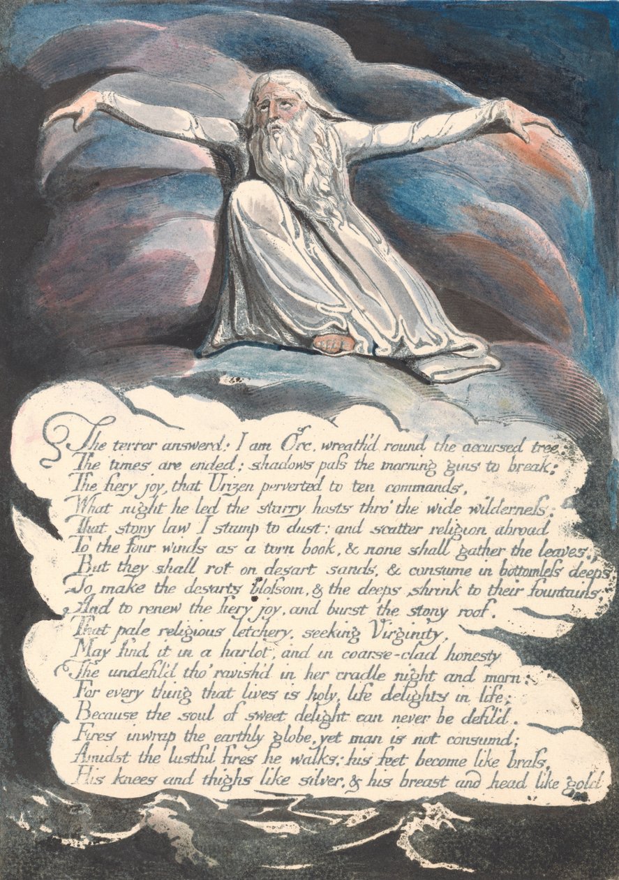 America. A Prophecy, Plate 10, The Terror Answered... by William Blake