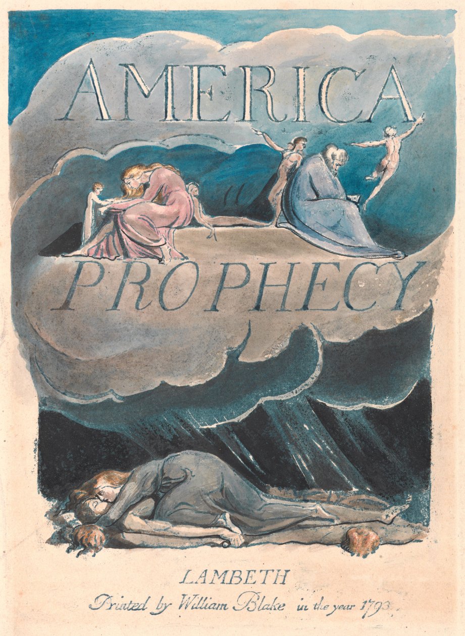 America, A Prophecy; Title Page (Plate 2) by William Blake