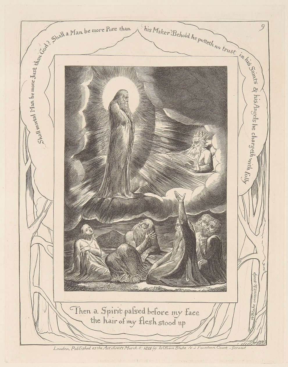 Book of Job, Plate 9, The Vision of Eliphaz by William Blake