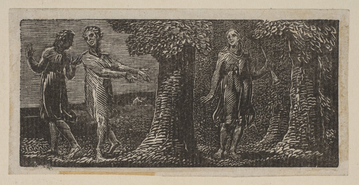 Colinet Mocked by Two Boys, from Thorntons Pastorals of Virgil by William Blake