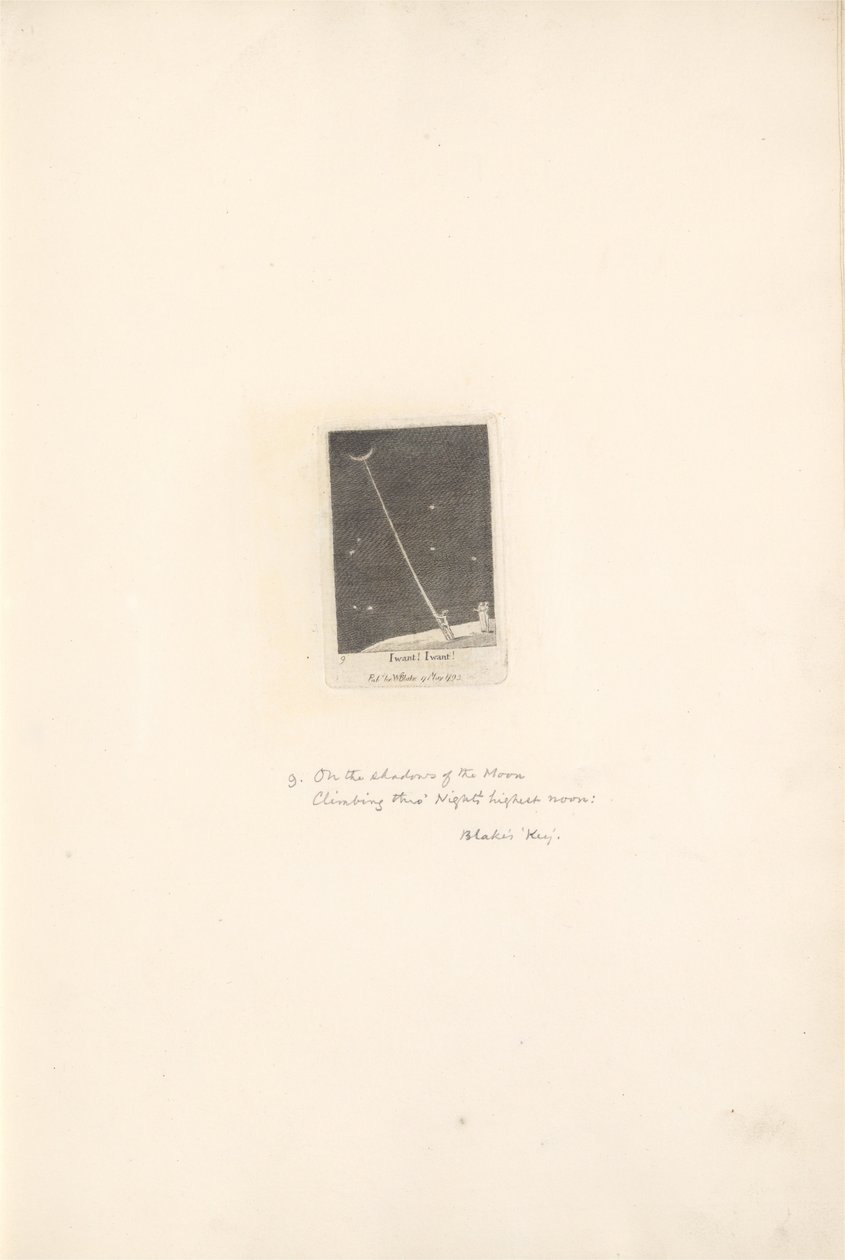 For the Sexes- The Gates of Paradise, Plate 11, I want! I want! by William Blake