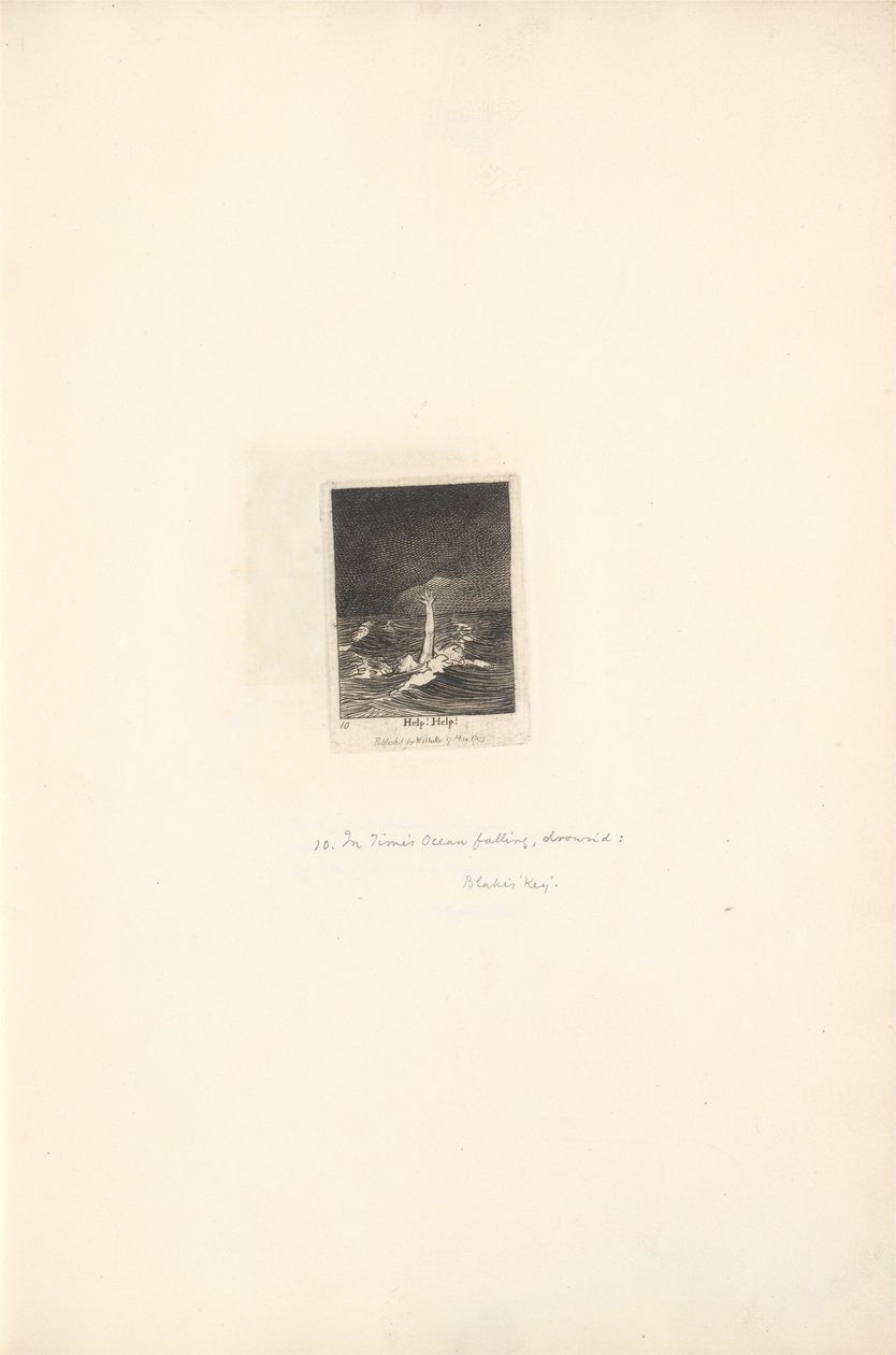 For the Sexes- The Gates of Paradise, Plate 12, Help! Help! by William Blake